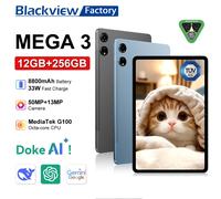 Tablet Blackview MEGA 3 2025 Android 15 Pad 12.1" Display 2.5K 90Hz 12GB 256GB 8800mAh Tablet PC Ricarica rapida 33W Fotocamera 50MP Blue