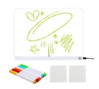 Tablet da disegno a LED in acrilico - Tabella 13,7 x 10 pollici, blocco note colore cancellabile per | per il disegno, la scrittura, la pittura, i progetti artistici, l'apprendimento a d