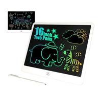 Tablet da Scrittura LCD, Blocco da Disegno Portatile, Cancellabile e Riutilizzabile, Schermo Colorato, Sensibile alla Pressione, per Ragazzi e Ragazze Oltre i 3 Anni, Giochi da Viaggio 11-inch White