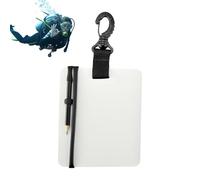 Tablet da scrittura per immersioni - Lavagna subacquea impermeabile con penna e clip girevole | Accessorio durevole per appunti sott'acqua e comunicazione subacquea.