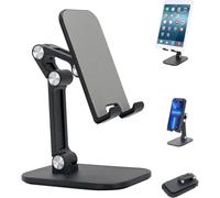 Tablet e supporto mobile, supporto mobile per tavolo di eccellente qualità, ABS, pieghevole, angolo regolabile, robusto e resistente, compatibile con iPad, tablet mobile fino a 12,9 pollici, nuovo