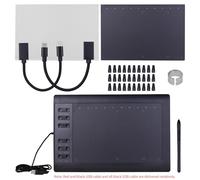 Tablet Grafico Digitale, Tablet Disegno Professionale 10x6 Pollici con 8192 Livelli di Pressione, 12 Tasti Espressi, Risoluzione 5080LPI, per PC, Laptop, Connessione