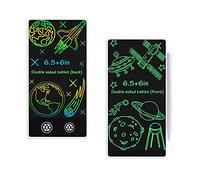 Tablet LCD da 6,5 pollici a schermo intero con 2 pennini per disegnare, scrivere, prendere appunti, lasciare messaggi, per bambini, ragazzi, ragazze e adulti, bianco