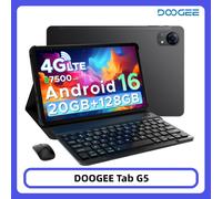Tablet PC DOOGEE Tab G5 da 10.1 pollici, 20GB di RAM, 128GB di ROM, batteria da 7500mAh, supporto Widevine L1, 4G LTE, sistema operativo Android 16.