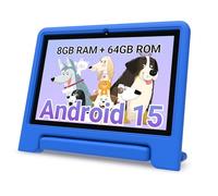 Tablet per bambini 2025, tablet Android 15 da 10,1 pollici per bambini, 8+64 GB di memoria (1 TB di espansione), Octa-Core, WiFi 6, app educative preinstallate, controllo genitori, con custodia