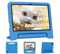 Tablet per bambini aggiornato 2024, tablet Android 14 da 10 pollici per bambini con custodia inclusa, batteria da 8000 mAh, con Google Kids Space, controllo parentale, 10 GB + 64 GB, WiFi6, Youtube,