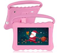 Tablet per bambini da 7 pollici, edizione per bambini, con WiFi, doppia fotocamera, 32 GB, Android, con controllo parentale, antiurto, per bambini dai 3 ai 14 anni (rosa)