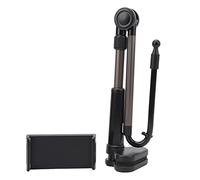 Tablet Porta per morsetto Montaggio stabile stabile Ruota flessibile a 360 gradi Frentra di morsetto del telefono universale per studio in casa in lega di alluminio nero 17 once