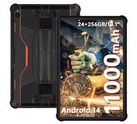Tablet robusto Oukitel RT9 da 10,1" 6 GB/256 GB 4G Android 14 Nero/Arancione