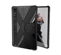 Tablet-Schutzhülle für for RedMagic 3 Pro, aus TPU, mit integrertem Ständer, schlank, stoßfest, weiche Schale für Hochformat, Querformat, Multi-Winkel-Ständer, flessibile Hülle (Schwarz)