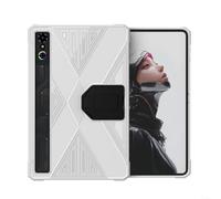Tablet-Schutzhülle für for RedMagic 3 Pro, aus TPU, mit integrertem Ständer, schlank, stoßfest, weiche Schale für Hochformat, Querformat, Multi-Winkel-Ständer, flessibile Hülle (Weiß)