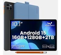 Tablet, tablet Android 15 da 10,1 pollici con processore Octa-core A733, 16 GB RAM 128 GB ROM (fino a 2 TB), risoluzione 800 x 1280, Wi-Fi 6 e Bluetooth 5.2, batteria 6000 mAh, tablet PC con custodia