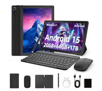 Tablet, Tablet Android da 10 pollici, 8-Core, 20GB+64GB+1TB TF, doppia fotocamera, Widevine L1, Face ID, schermo HD, batteria 5000mAh, Wifi 6, BT 5.4, tablet 2 in 1 con custodia protettiva per