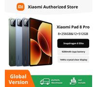Tablet Xiaomi Pad 8 Pro Versione Globale, display da 11.2 pollici 3.2K 144Hz, processore Snapdragon a 8 core ® Mi Pad 8 Elite con Fotocamera Posteriore da 50MP e Batteria da 9200mAh