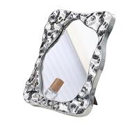 Tabletop per specchio vanity, specchio desktop,Specchi per il trucco personale - Con standing irregolare Design di Wave Elegante strumento cosmetico per bambini Dormitorio degli studenti adulti