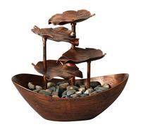 Tabletop - Realizzato in foglio di loto a 4 strati, piccola cascata a lungo termine un materiale robusto, l'albero della fontana sente il fascino della natura e un comodo | USB - brun
