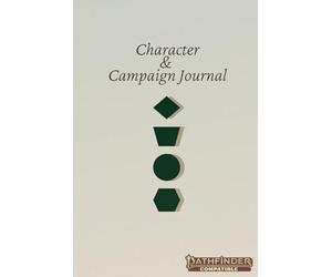 Tabletop RPG Character and Campaign Journal: Pathfinder 2e Remaster Compatible