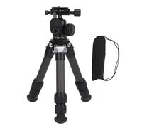 Tabletop Stativ faltbare Kohlefaser 13lb mit 360 ° Ball Kopf 1/4 -Zoll -Schraube Desktop TINY -Stativ für Live -Reise -DSLR -Kamera