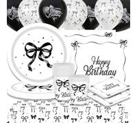 Tableware Butterfly Party Tableware, Spring and Summer 81 pezzi di farfalla happy birthday party decoration theme, cake decoration including paper cups, cena plates, napkins, tablecloths, balloons