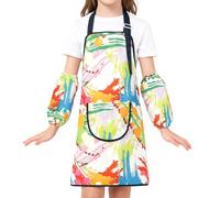 Tablier De Cuisine Pour | Bavoir À Manches Longues Ajustable Et Imperméable | Tablier De Peinture Et De Pâtisserie Pour Garçons Et Filles De 2 À 12 Ans | Idéal Pour La Cuisine, L’École Et La M