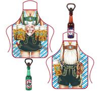 Tablier Oktoberfest, Grembiule Da Birra Per Gli Amanti Della Birra, Apribottiglie Per Birra, Grembiule Da Cucina Morbido Oktoberfest, Accessorio Da Bar o Casa 4 Pezzi