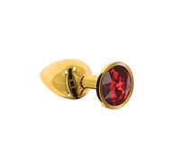 Taboom Bondage in Luxury Butt Plug with Diamond Jewel Gold-Red S