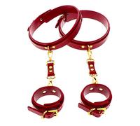 Taboom Bondage in Luxury Wrist To Thigh Cuff Set Red