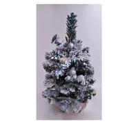 Tabor Albero Natale soprammobile Bianco argento 159139 (40cm) LED