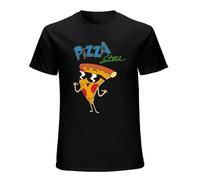 TaboSi Uncle Grandpa Pizza Steve Cartoon Men's Cotton T-Shirt Black Shirt Top Tee M