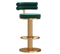 Tabourets de Bar ergonomiques en Velours - Tabourets pivotants modernes avec élévateur mécanique, chaises rembourrées pour îlot de Cuisine et Salle à Manger (45-60 cm/17,7-23,6'')