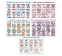 Tabs Bibbia | Tabs Bibbia con adesivi unici, linguette della Bibbia laminate per donne e uomini, linguette bibliche per una facile navigazione, 5 adesivi biblici 'alfabeto, forniture per lo studio