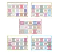 Tabs Bibbia - Tabs laminate per studio biblico, 5 fogli, grandi etichette per diari, forniture per la lettura di quaderni, guida, annotazioni, compleanni, vacanze, scuola, ufficio