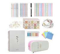 Tabs, Book Markers, Writable Sticky Notes, 9,84 x 14,57 x 1,97 pollici Highlighting Tools, Pen and Decal Set, Ideal for School, Home, Church, Family Travel, Journaling