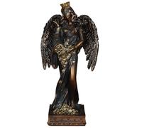 TABSIRAH Statuetta da collezione dea della, statua della dea in resina con ali angeliche, scultura artistica decorativa per la casa per prosperità, energia positiva e portafortuna