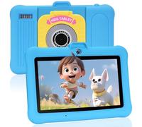 TABTIVI Tablet Bambini 7 Pollici Android 13, 8 GB RAM 64 GB ROM (Espandibile a 256 GB), Google Certificato, Controllo Parentale, Tablet Educativo con Custodia Antiurto Inclusa, Wi-Fi, Blu