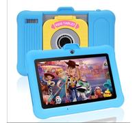 TABTIVI Tablet per bambini 7 pollici Android, 8(3+5) GB RAM, 64GB ROM(TF card 128 GB), Google GMS, App per Bambini Preinstallata, Controllo Parentale, Kids space, WIFI, Custodia antiurto, blu