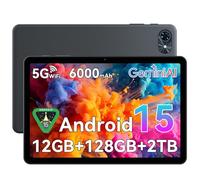 TABWEE 10 Pollici Tablet Android 15 con Gemini AI, 12 GB RAM + 128 GB ROM (2 TB TF) Tablet in Offerta, Batteria 6000 mAh | 5G WiFi | Display 1280 x 800 | BT 5.0 | Jack 3,5 mm | Tipo-C | WPS | GPS