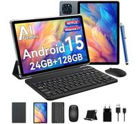 TABWEE Android 15 Tablet con Tastiera, Gemini AI - 24GB RAM+128GB ROM/2TB TF Tablet 11 Pollici, Unisoc T615 Octa-Core Tablets Gaming, 8000mAh, Widevine L1, 13MP+5MP/5G WiFi/GPS/Face ID/BT 5.0