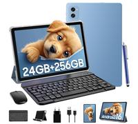 TABWEE Android 16 Tablet con Tastiera in Offerta, 24 GB RAM+ 256 GB ROM | Ideale per il Lavoro e lo Studio, Octa-Core, Gemini AI, Widevine L1, Tablet 10 Pollici, Face ID -Blu (Garanzia di 4 Anni)