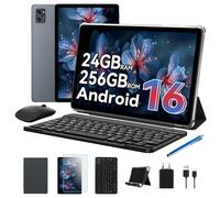 TABWEE T20 Android 16 Tablet con Tastiera - 24 GB RAM+ 256 GB ROM(2 TB TF), Octa-Core, Gemini AI, Widevine L1, Tablet 10 Pollici, 5000 mAh, 8 MP+5 MP, Face ID, 3.5 mm Jack Port (4 Anni Garanzia)