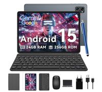 TABWEE T20 Tablet Android 15 con Tastiera - 24 GB RAM+ 256GB ROM(2 TB TF), Octa-Core, Tablet 10 Pollici, 5000 mAh, 8MP+5MP, Gemini AI, Widevine L1, 5G WIFI, Face ID, 3.5mm Jack Port