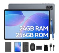 TABWEE T20 Tablet con Tastiera - 24 GB RAM+ 256GB ROM(2 TB TF), Octa-Core, Tablet 10 Pollici, 5000 mAh, 8MP+5MP, 5G WIFI, Face ID, 3.5mm Jack Port