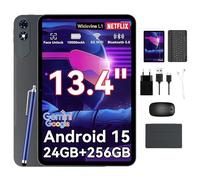 TABWEE T60 Pro Tablet con Tastiera e Penna 13,4 Pollici, Android 15, 24GB RAM + 256GB ROM (2TB TF), Display 120Hz FHD+, Widevine L1, 10000mAh, Octa-Core, 4 Anni Garanzia, Grigio