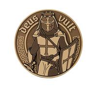 м-tac Deus Vult Crusader PVC 3D morale patch & tattico militare esercito gomma Coyote