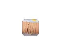 TACBSP Bracciale a strati in oro per le donne impilato Set di braccialetti a maglia cubana Bracciale a maglie cubane Bracciale a maglie con graffetta Gioielli Regali per le donne, mid, Nessuna pietra
