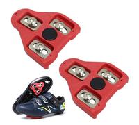 Tacchette per Pedali Antiscivolo Compatibili con Look Delta e Peloton, Bike Cleats Set, Tacchetti per Sistema Pedale Flessibilità Laterale a 9°, Materiale Resistente in TPU, Kit per Bici da Corsa