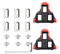 Tacchette SPD per Scarpe da Ciclismo, Compatibili con Shimano SPD-SL, Set Tacchette Antiscivolo per Pedali da Bici da Corsa e Indoor con Viti e Chiave Allen (Rosso)
