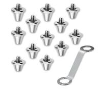 Tacchetti Aluminium Calcio M5, 12 Pezzi Tacchetti Calcio per tacchetti di ricambio Nike, per Ferro Avvitabili Allenamento Atletico