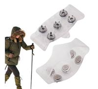 Tacchetti da ghiaccio - Attacchi per scarpe antiscivolo, imbracatura in rinforzata, design ripiegabile e leggero per carichi pesanti | Mobilità sicura per la stagione fredda per gli spostamenti