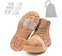 Tacchetti da ghiaccio flessibili a 7 punte per scarpe e stivali, tacchetti di trazione traslucidi antiscivolo per neve e ghiaccio, portatili, invernali, ramponi, rotanti, pinze per ghiaccio